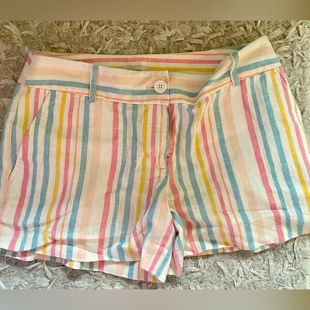 Loft Outlet Striped Pastel Shorts. Size 0. 4" length worn once.